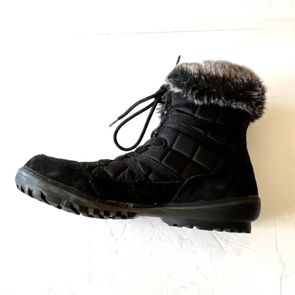 L.L. Bean Tek 2.5 Waterproof Fur Lined Suede Nylon Boots Size 6.5 - Picture 6 of 8
